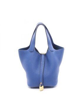 Hermes Handbag Picotin Lock PM Blue Electric